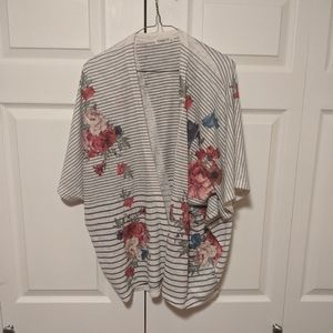 Floral striped cardigan